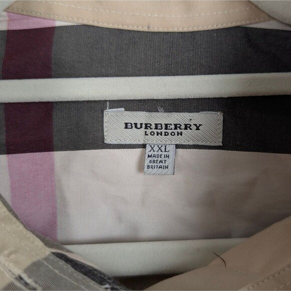 Burberry London | Classic Check Plaid Button Shirt XXL - Picture 8 of 8